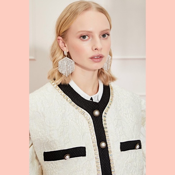 SISTER JANE RHINESTONE BUCK SLEEVELESS CARDIGAN - Picture 2 of 4